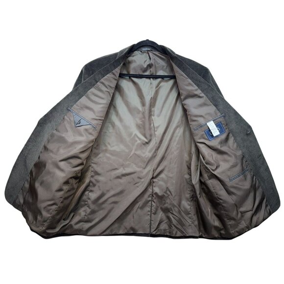 Chaps Mens Soft Corduroy Blazer Jacket 48R Brown Elbow Patches Preppy Scholar - Picture 4 of 12